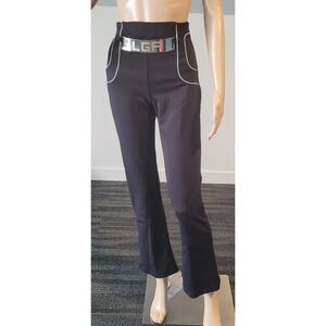 LGP Stretch Knit Women's Pull-On Black Pants Size Small Made in‎ France